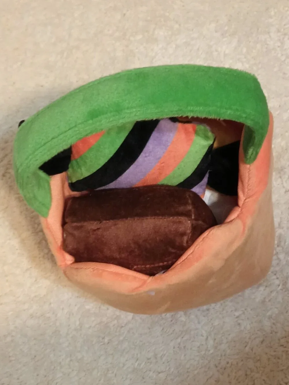 4 Piece Halloween Candy Bag Puzzle Plush Dog Toy